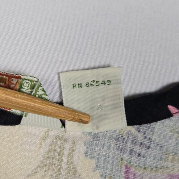 Tommy Bahama Silk Tank Top S Black Tropical Floral Print Resort Sleeveless - Picture 9 of 10